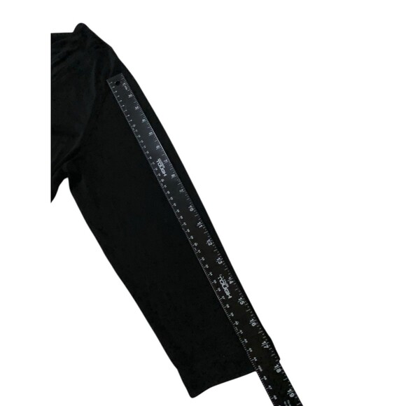 Chicos Travelers Womens Tunic Top Size 2 (US L/12) Black Stretch Blouse 3/4 Slv - Picture 7 of 11